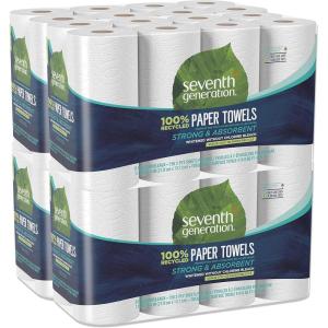 imageSeventh Generation 100 Recycled Paper Towels 2ply 8 Count Pack of 48 Count Pack of 4