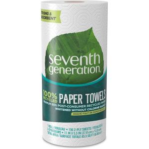 imageSeventh Generation 100 Recycled Paper Towels 2ply 8 Count Pack of 4White