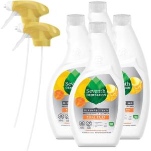 imageSeventh Generation All Purpose Cleaner Biodegradable Formula Free ampamp Clear 23 oz Pack of 4Citrus Fresh Lemongrass Thyme