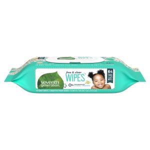 imageSeventh Generation Baby Wipes Sensitive Protection with Flip Top Dispenser White unscented 72 Count Pack of 7 Packaging May Vary64 Count Pack of 1