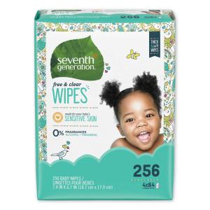 imageSeventh Generation Baby Wipes Sensitive Protection with Flip Top Dispenser White unscented 72 Count Pack of 7 Packaging May Vary64 Count Pack of 4