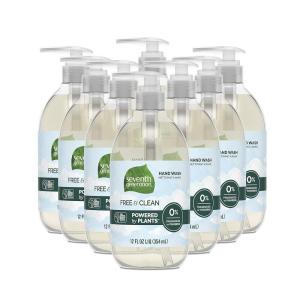 imageSeventh Generation Liquid Hand Soap Fragrance Free Free ampamp Clean Unscented Hand Soap 12 Floz Pack of 812 Fl Oz Pack of 8