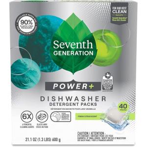 imageSeventh Generation Power Plus Dishwasher Detergent Packs Fresh Citrus scent Pack of 2 for sparkling dishes Dishwasher tabs 40 count1 Count Pack of 40
