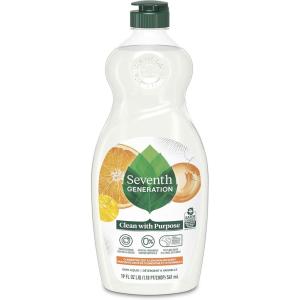 imageSeventh Generation Dish Liquid Soap Refill Free ampamp Clear Dish Soap for sensitive skin 50 oz Pack of 3Clementine Zest