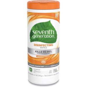 imageSeventh Generation Disinfecting Multi Surface Wipes Botanical Disinfectant 70 Count Pack of 635 Count Pack of 12