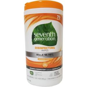 imageSeventh Generation Disinfecting Multi Surface Wipes Botanical Disinfectant 70 Count Pack of 670 Count Pack of 2
