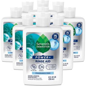 imageSeventh Generation Power Dishwasher Rinse Aid Fragrance Free 8 fl oz Pack of 9
