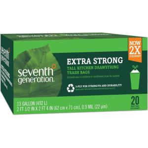 imageSeventh Generation Trash Bags Tall Kitchen 13Gallon 20Count Boxes Pack of 1220 Count Pack of 12