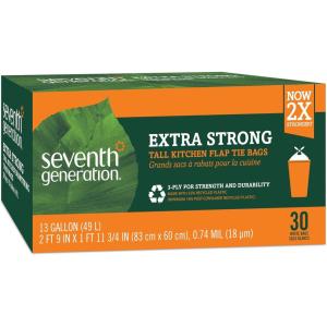 imageSeventh Generation Trash Bags Tall Kitchen 13Gallon 30Count Boxes Pack of 1230 Count Pack of 12