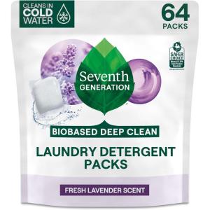 imageSeventh Generation Laundry Detergent Packs Ultra Power Clean Scent EPA Safer Choice Certified 84 Loads 2 pouches 42 Ct EA64 Count Pack of 1