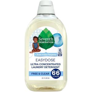image:imageSeventh Generation Baby Easy Dose Laundry Detergent Ultra Concentrated Free and Clear Washing Detergent 23 oz